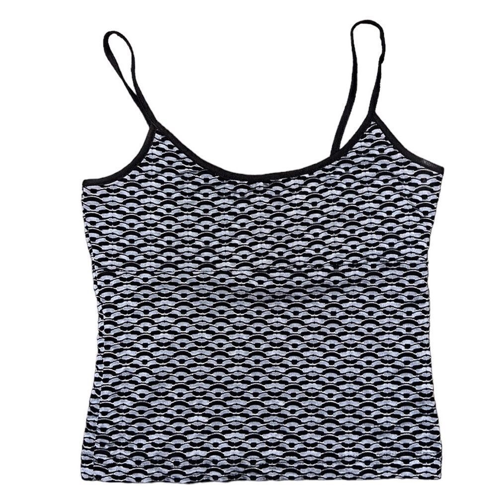 bebe Black and White Tank Top